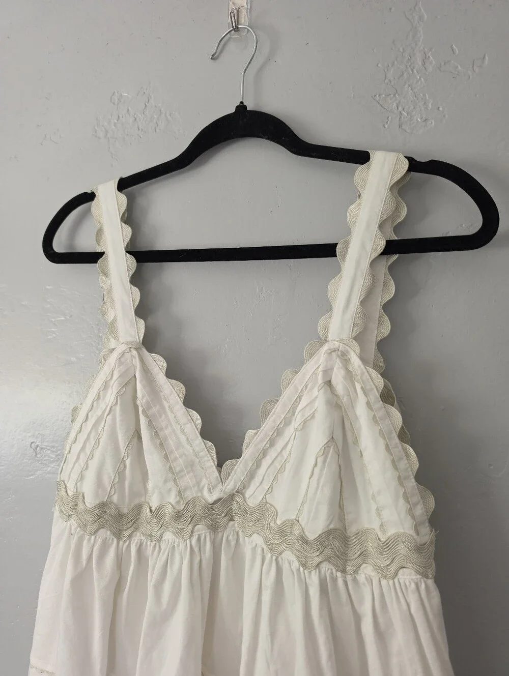 Sofie The Label Ric Rac Cream Tiered Eyelet Midi Dress Medium - Picture 5 of 10